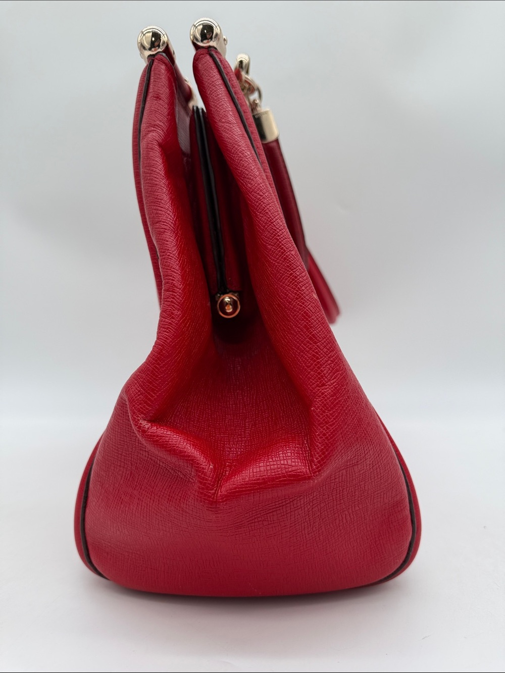 Coach Madison Pinnacle Carrie Satchel/Shoulder Bag Cherry Red #25245 - Picture 8 of 16